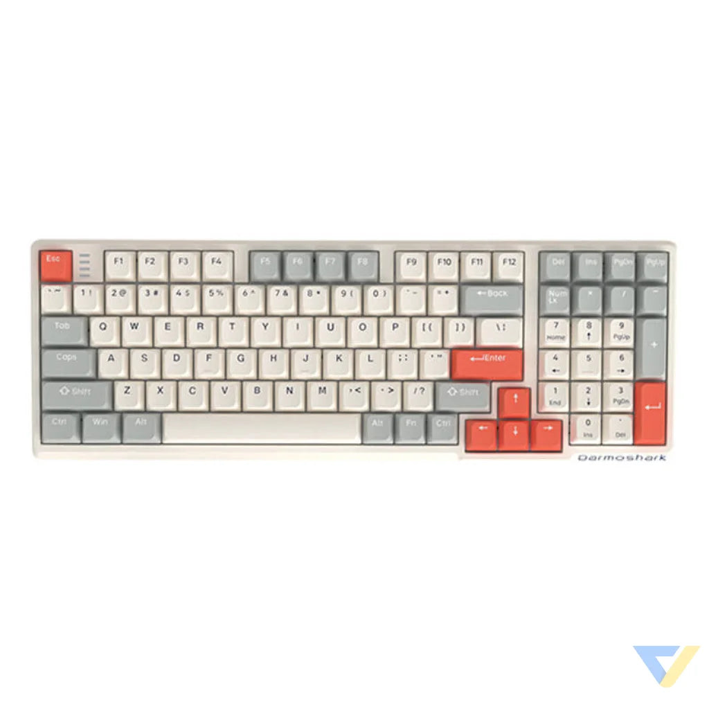 Darmoshark K7 PRO EF switch wireless gaming keyboard (white) Wired