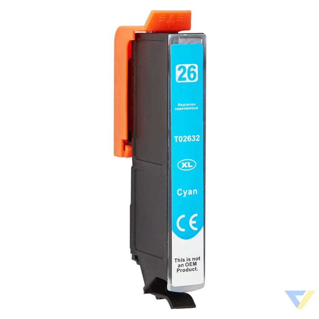 Ink for Epson | C13T26324010 / T2632 | cyan | 13 ml | bulk