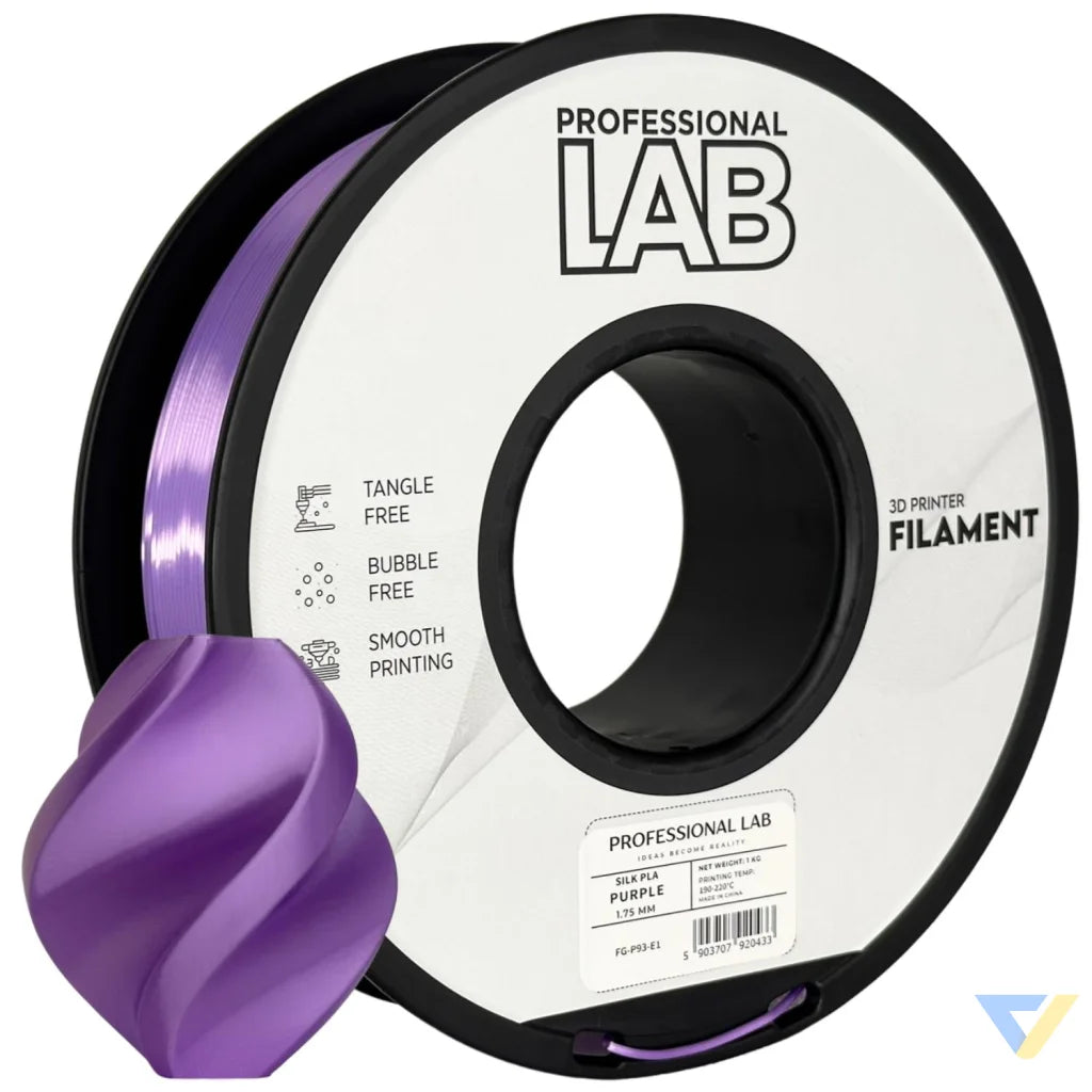 Silk PLA provides a smooth, glossy, silk-like finish. It's aesthetically appealing and perfect for decorative models or display prints.