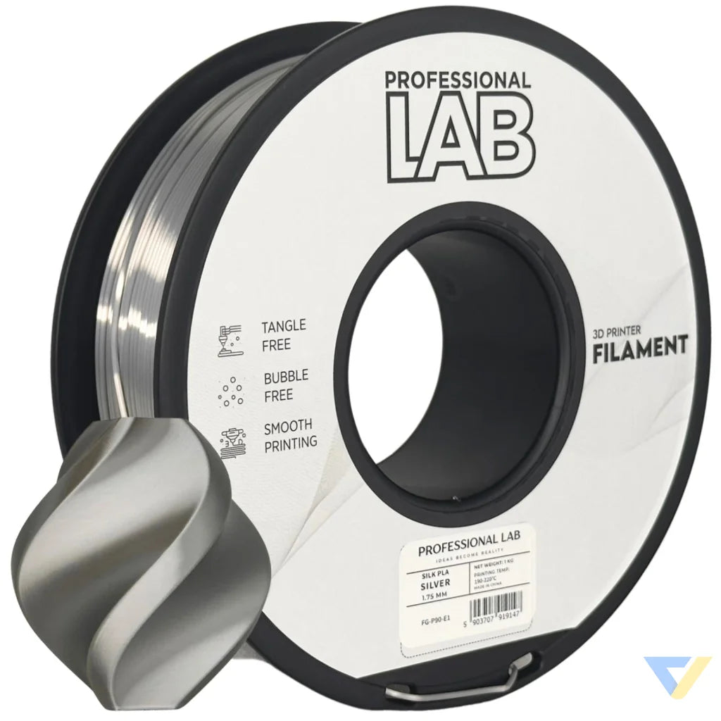 Silk PLA provides a smooth, glossy, silk-like finish. It's aesthetically appealing and perfect for decorative models or display prints.