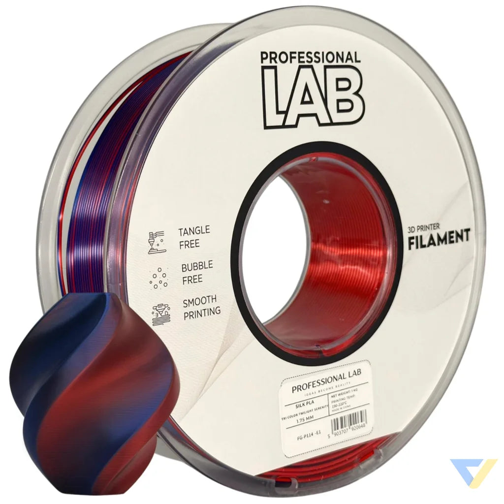 Silk PLA provides a smooth, glossy, silk-like finish. It's aesthetically appealing and perfect for decorative models or display prints.