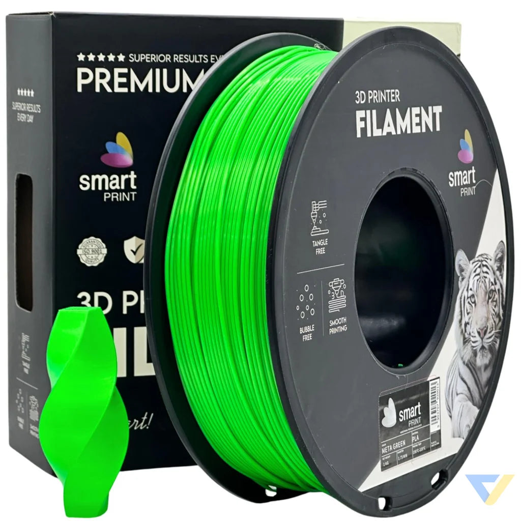 Smart Print PLA is easy to use, great for beginners. It prints smoothly with strong layer adhesion and minimal warping. Special inhibitors boost durability and color, making it ideal for everyday prints.