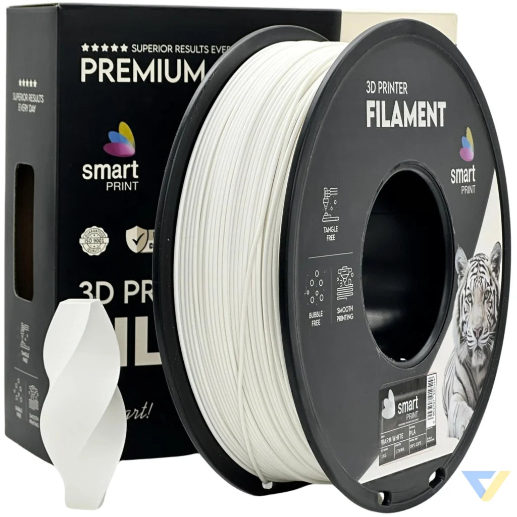 Smart Print PLA is easy to use, great for beginners. It prints smoothly with strong layer adhesion and minimal warping. Special inhibitors boost durability and color, making it ideal for everyday prints.