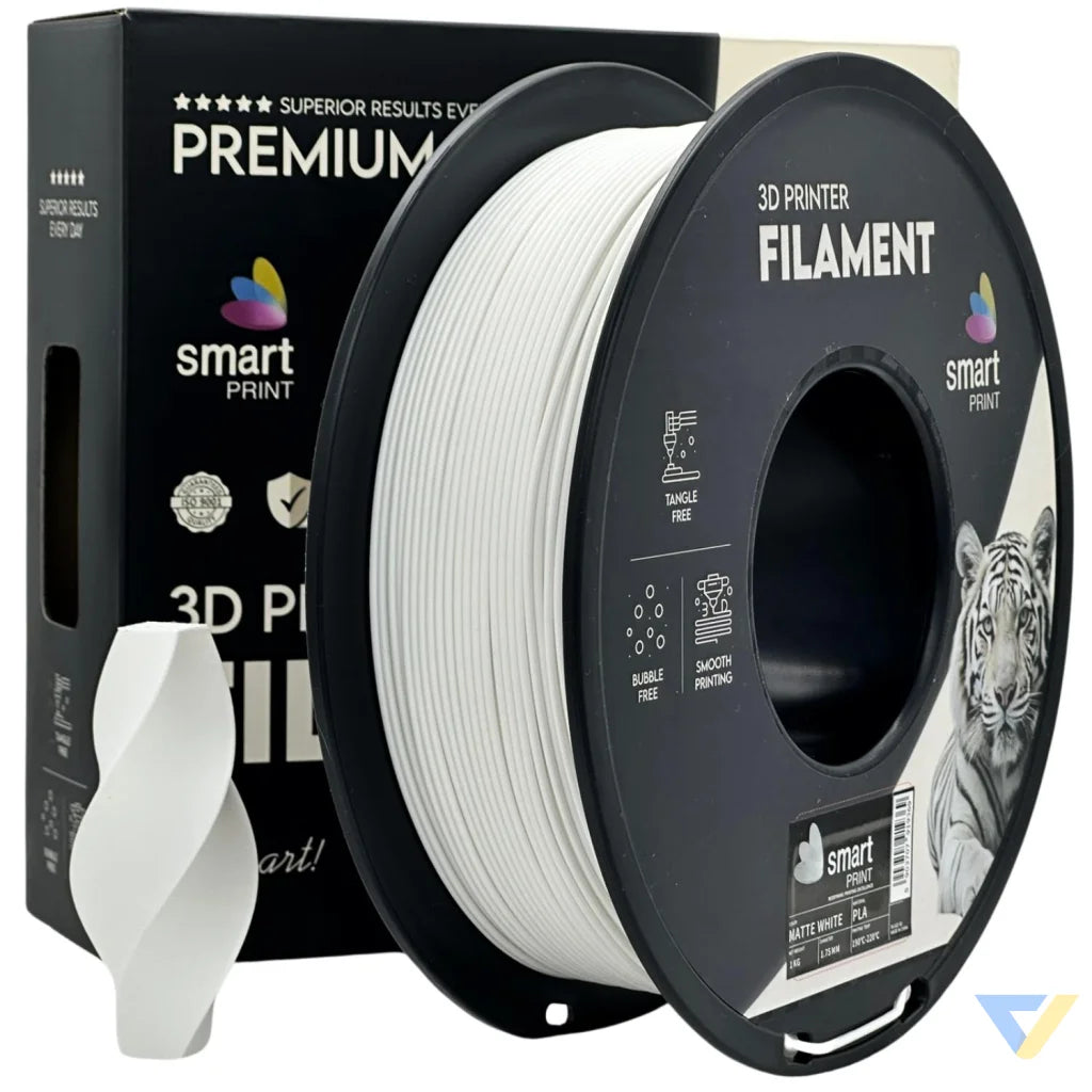 Smart Print PLA is easy to use, great for beginners. It prints smoothly with strong layer adhesion and minimal warping. Special inhibitors boost durability and color, making it ideal for everyday prints.