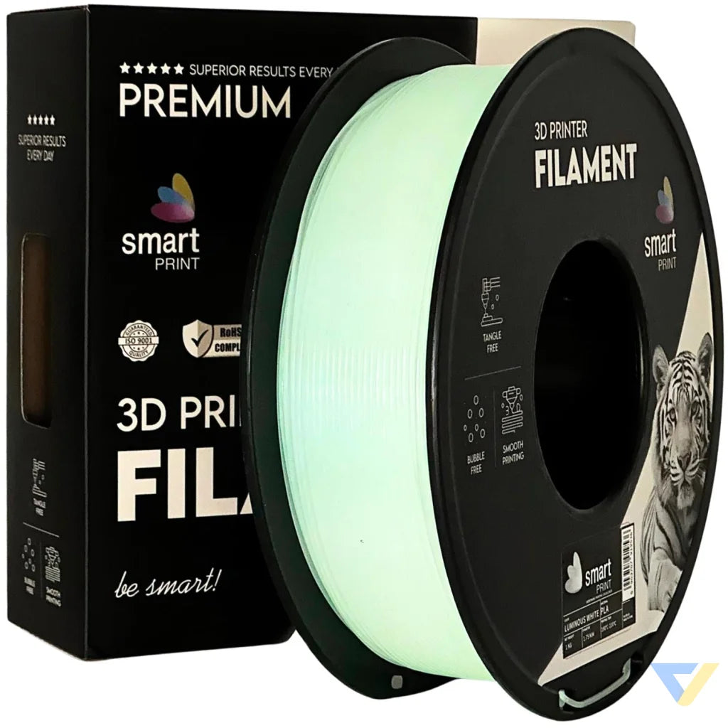 Smart Print PLA is easy to use, great for beginners. It prints smoothly with strong layer adhesion and minimal warping. Special inhibitors boost durability and color, making it ideal for everyday prints.