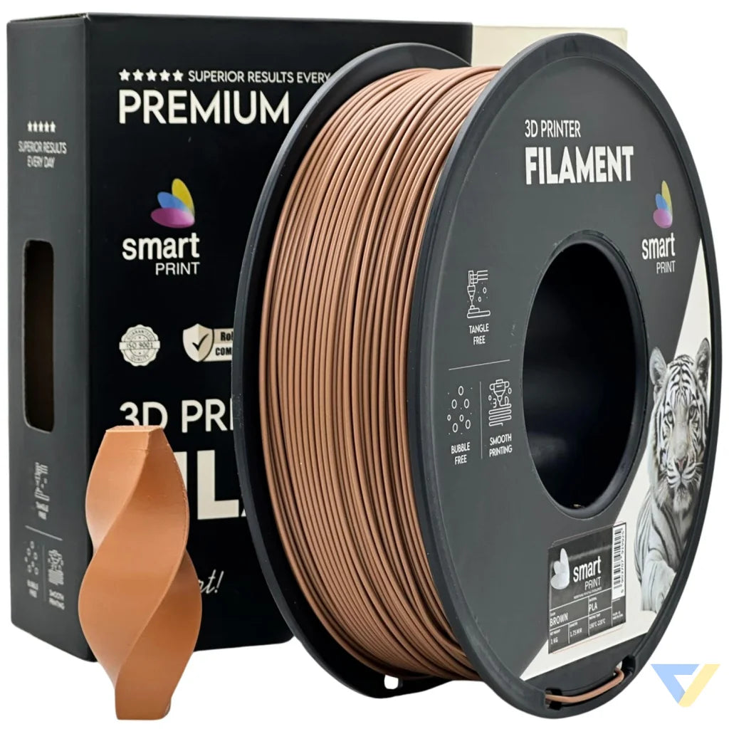 Smart Print PLA is easy to use, great for beginners. It prints smoothly with strong layer adhesion and minimal warping. Special inhibitors boost durability and color, making it ideal for everyday prints.