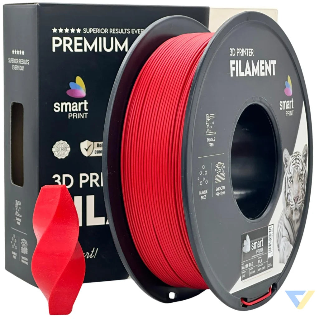 Smart Print PLA is easy to use, great for beginners. It prints smoothly with strong layer adhesion and minimal warping. Special inhibitors boost durability and color, making it ideal for everyday prints.