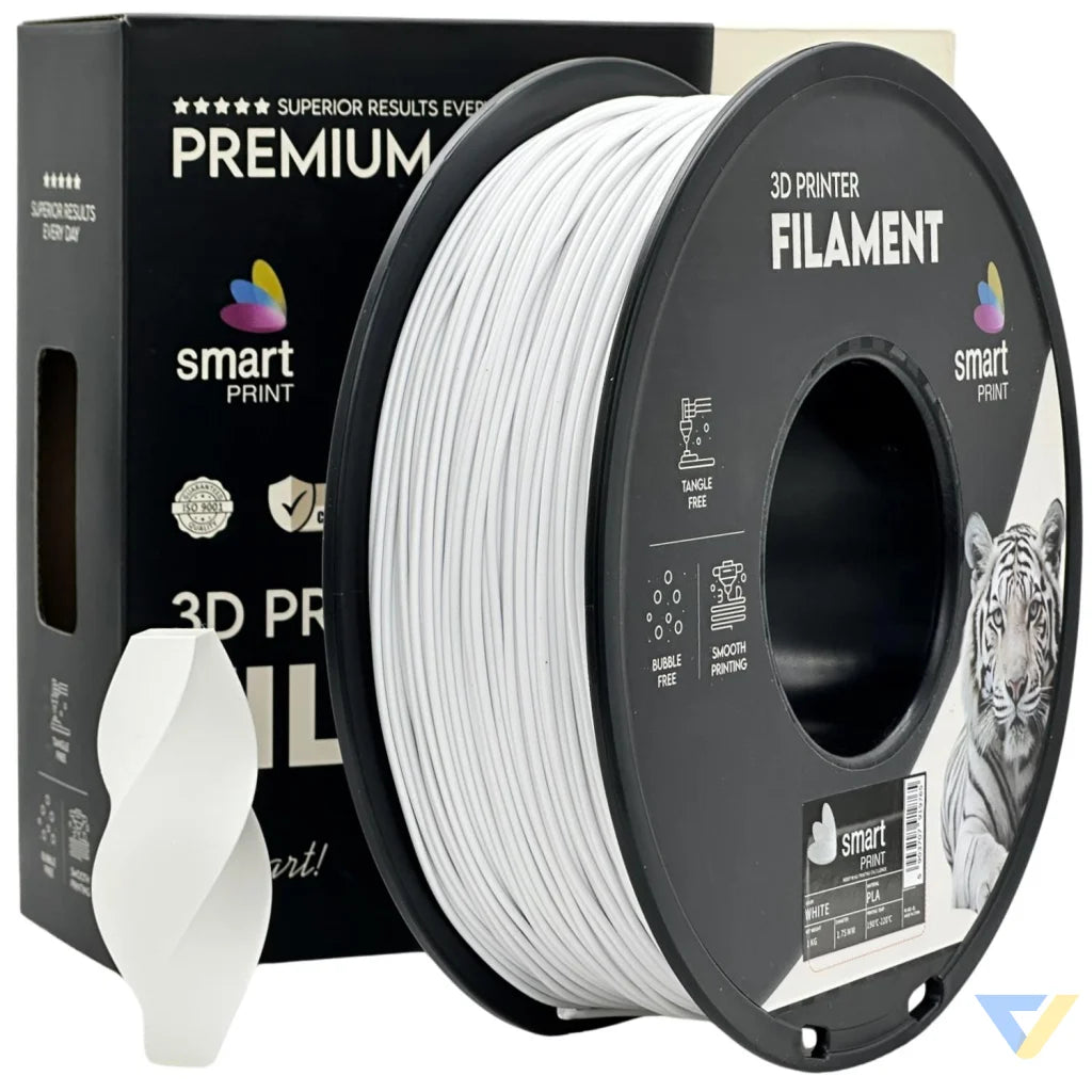 Smart Print PLA is easy to use, great for beginners. It prints smoothly with strong layer adhesion and minimal warping. Special inhibitors boost durability and color, making it ideal for everyday prints.