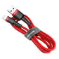 Baseus Cafule USB Lightning-kabel 2,4A 1m (svart + röd)