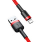 Baseus Cafule USB Lightning-kabel 2,4A 1m (svart + röd)
