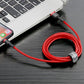 Baseus Cafule USB Lightning-kabel 2,4A 1m (svart + röd)
