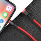 Baseus Cafule USB Lightning-kabel 2,4A 1m (svart + röd)