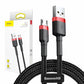 Baseus Cafule Micro USB-kabel 2.4A 1m (Röd+ Svart)