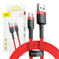 Baseus Cafule-kabel USB-C 3A 1m (Röd)