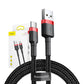 Baseus Cafule-kabel USB-C 3A 1m (Röd+Svart)