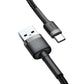 Baseus Cafule-kabel USB-C 3A 1m (Grå+Svart)