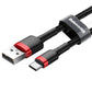 Baseus Cafule-kabel USB-C 2A 2m (Röd+Svart)