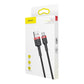 Baseus Cafule-kabel USB-C 2A 2m (Röd+Svart)