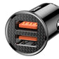 Baseus Circular 2xUSB QC3.0 5A 30W bil-laddare (svart)