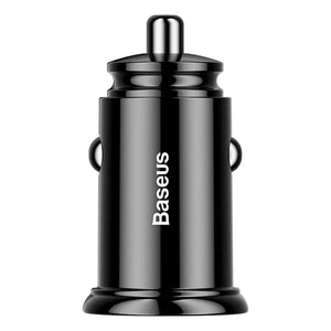 Baseus Circular 2xUSB QC3.0 5A 30W car charger (black)