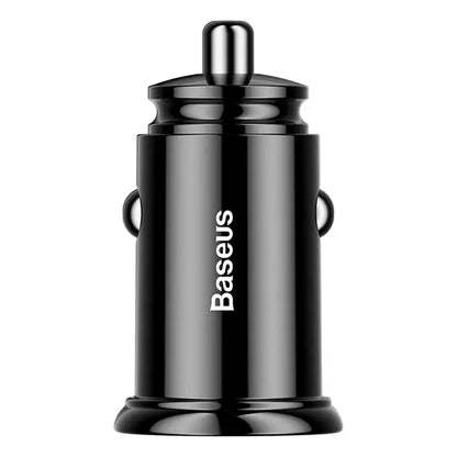 Baseus Circular 2xUSB QC3.0 5A 30W bil-laddare (svart)