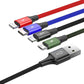 Baseus Snabb USB-kabel 4in1 USB-C / 2x Lightning / Micro 3,5A 1,2m - svart