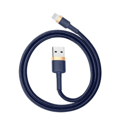 Baseus Cafule Lightning -kaapeli 2,4A 1m (kulta+tummansininen)