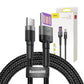 Baseus Cafule USB-C kaabel Huawei SuperCharge, QC 3.0, 5A 1m (must+hall)