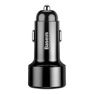 Bil-laddare Baseus Magic USB + USB-C QC 4.0 PD 45W (svart)