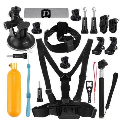 Set of 20 Puluz accessories for sports cameras PKT18