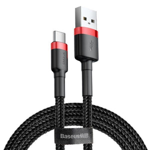 Baseus Cafule USB-C kaabel 2A 3m (must+punane)