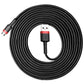 Baseus Cafule Micro USB-kabel 2A 3m (Svart+Röd)
