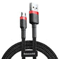 Baseus Cafule Micro USB-kabel 2A 3m (Svart+Röd)