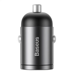 Baseus Tiny Star Mini Snabbladdare för bil USB-port 30W Grå