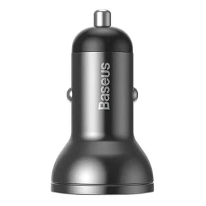 Baseus auto laadija ekraaniga, 2x USB, 4,8A, 24W (hall)