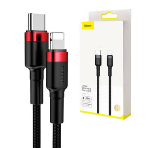 Baseus Cafule kaabel Type-C kuni iP PD 18W 1m punane+must