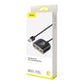Baseus Square Round USB Adapter, HUB USB 3.0 to 1x USB 3.0 + 3x USB 2.0.1m (Black)