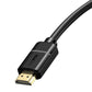 Baseus 2x HDMI 2.0 4K 30Hz Cable, 3D, HDR, 18Gbps, 8m (black)