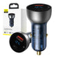 Dual Quick Charger Car Charger Baseus Particular Digital Display QC+PPS 65W (Silver)