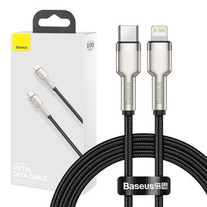 USB-C kaabel Lightning Baseus Cafule jaoks, PD, 20W, 1m (must)