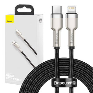 USB-C kaabel Lightning Baseus Cafule jaoks, PD, 20W, 2m (must)