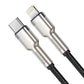 USB-C kaabel Lightning Baseus Cafule jaoks, PD, 20W, 2m (must)