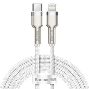 USB-C kaabel Lightning Baseus Cafule jaoks, PD, 20W, 2m (valge)