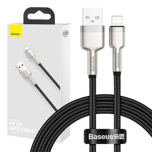 USB-kabel för Lightning Baseus Cafule, 2,4A, 1m (svart)