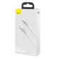 USB-kaabel Lightning Baseus Cafule jaoks, 2,4A, 1m (valge)