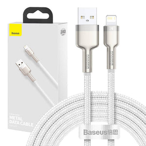 USB-kaabel Lightning Baseus Cafule jaoks, 2,4A, 2m (valge)