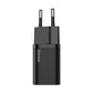 Baseus Super Si Snabbladdare 1C 20W med USB-C-kabel för Lightning 1m (svart)
