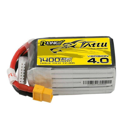 Tattu R-Line 4.0 1400mAh 22.2V 130C 6S1P XT60 Batteri