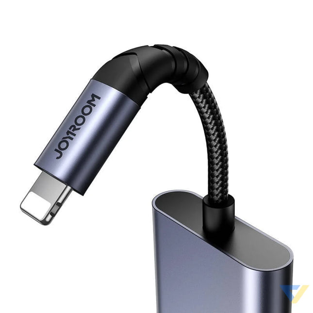 2 in 1 Audio adapter Joyroom SY L02 Lightning to Double Lightning (black) Audio adapters