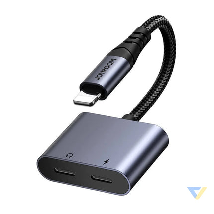 2 in 1 Audio adapter Joyroom SY L02 Lightning to Double Lightning (black) Audio adapters